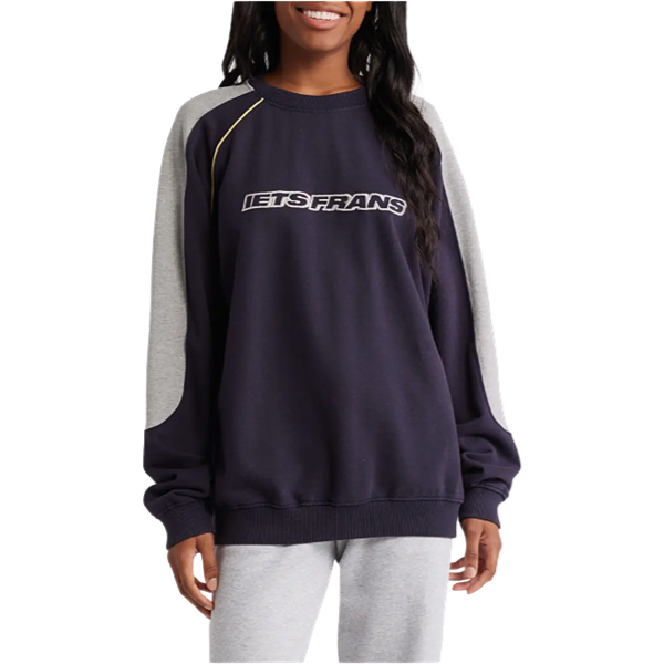 Iets Frans Colorblock Cotton Graphic Sweatshirt